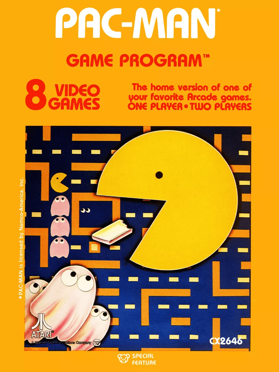 Caja del juego "Pac-Man" para el sistema Atari VCS